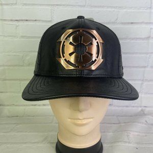 Star Wars Scout Trooper Logo Faux Leather Hat Cap 3D Metal Logo Black NEW